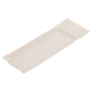 Pappteller mit Abriß weiss 8x18+3cm