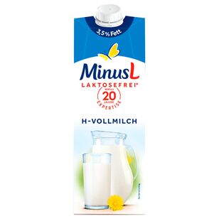 MinusL H-fettarme Milch 3,5% Fett, laktosefrei